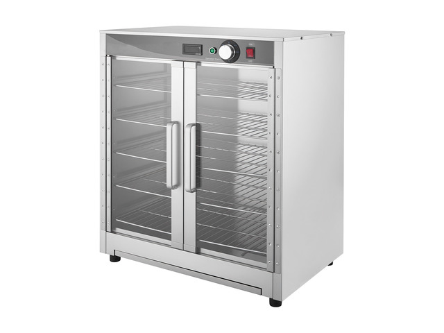 VEVOR Electric Hot Box Food Warmer, 5-Tier Commercial Warming Cabinet with Water Tray, Double-Door and Adjustable Shelves, Stainless Steel Food...