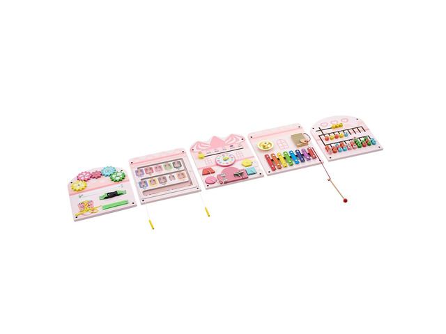 VEVOR Wall Busy Board, 14-in-1 Castle Montessori Sensory Activity Panels, Learning Activity Center for Daycare, Classroom, Playroom, and Home,...