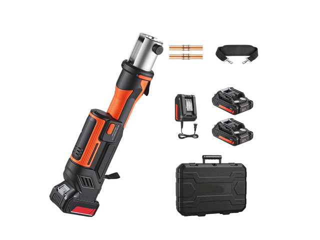 VEVOR Press Tool, 18V Electric Pipe Crimping Tool, 32KN Powerful Standard Output, Brushless Motor, 360 ° Rotating Head, with 2pcs 4AH Battery, Fast...