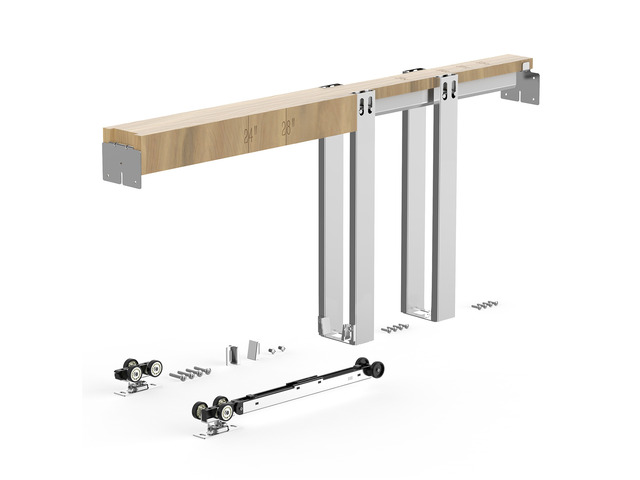 VEVOR Pocket Door Frame Kit 30' x 84' Pocket Door Kit with Steel Studs, For Home Doors, Two-Way Soft Close Mechanism, Smooth & Quiet Sliding,...