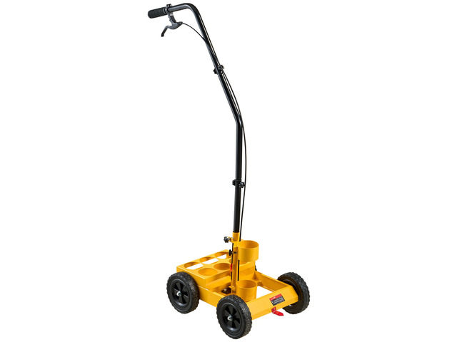 VEVOR Striping Line Marking Machine 6-Can Capacity Yellow with 4 Wheels, Parking Lot Striping Machine, 2 to 4 in Adjustable Line Width, Heavy Duty,...