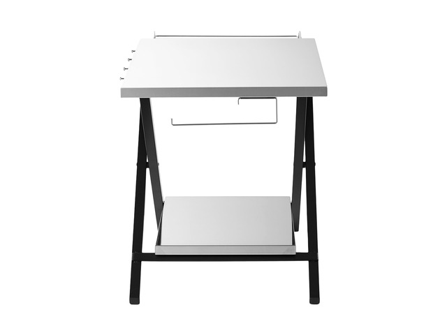 VEVOR Folding Grill Table 30x24 in Camping Prep Tables Stainless Steel, for Picnic BBQ Tailgating, 70 lbs Capacity, Adjustable Height, 2 Tier...