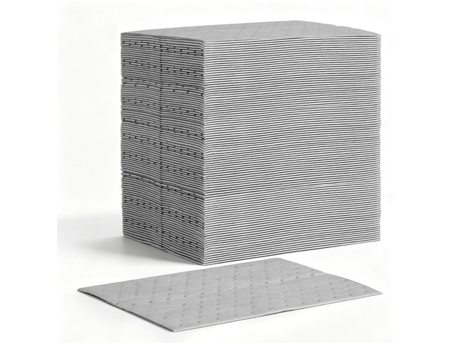 VEVOR Oil & Water Absorbent Pads, 13' x 10' 100-Pack, Heavy-Duty Spill Absorbing Pads, Universal for Gasoline/Engine Oil/Water/Coolant, Durable PP...