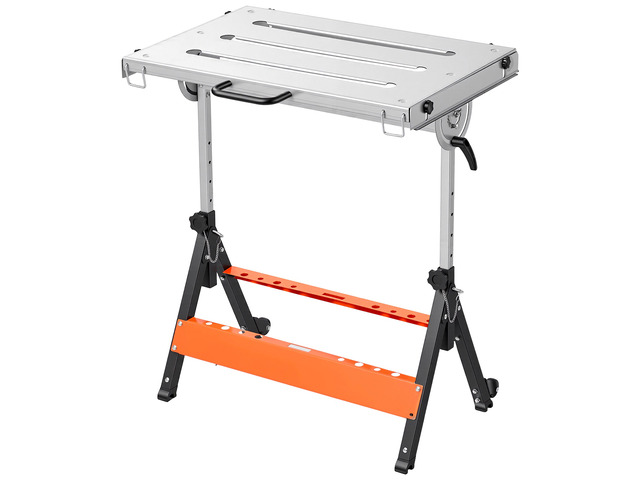 VEVOR Foldable Welding Table 30' x 20' Welding Workbench 400LBS Capacity, 5-Level Height Adjustable Work Table with 3 Tilt Angles & 3 Tool Slots,...
