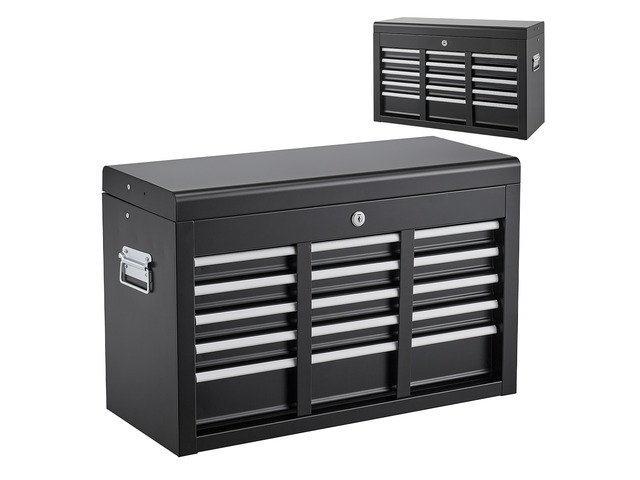 VEVOR Steel Tool Box 24' with 5 Drawers Portable Lockable Metal Toolbox, for Garage Workshop Repair Shop, Ball Bearing Drawer Slides, Auto-Locking...
