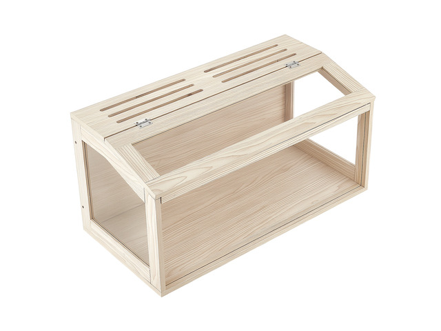 VEVOR Wooden Hamster Cage 31.9'x16.1'x16.1' 270° Viewing Hamster Habitat, Chewproof Acrylic Small Animal Cage with Openable Top, Large Pet...
