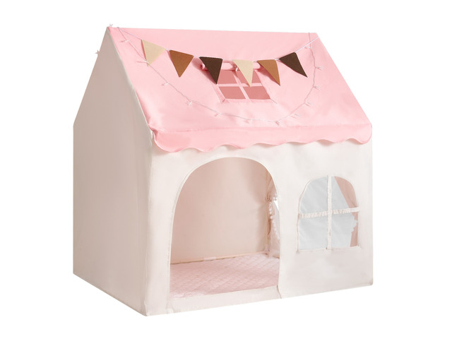 VEVOR Kids Play Tent PVC Frame Playhouse for Kids with Padded Mat Pink, for Toddlers Girls Boys, Indoor & Outdoor, Reading Nook Nap Bed Tent, with...