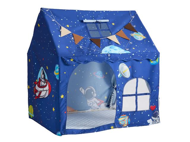 VEVOR Kids Play Tent PVC Frame Playhouse for Kids with Padded Mat Blue, for Toddlers Girls Boys, Indoor & Outdoor, Reading Nook Nap Bed Tent, with...