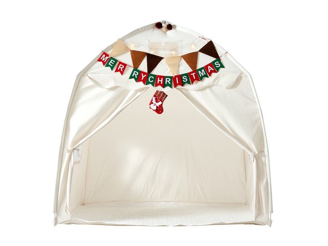 VEVOR Kids Play Tent Fiberglass Frame Playhouse for Kids Padded Mat Beige, for Toddlers Girls Boys, Indoor & Outdoor, Reading Nook Nap Bed Tent,...