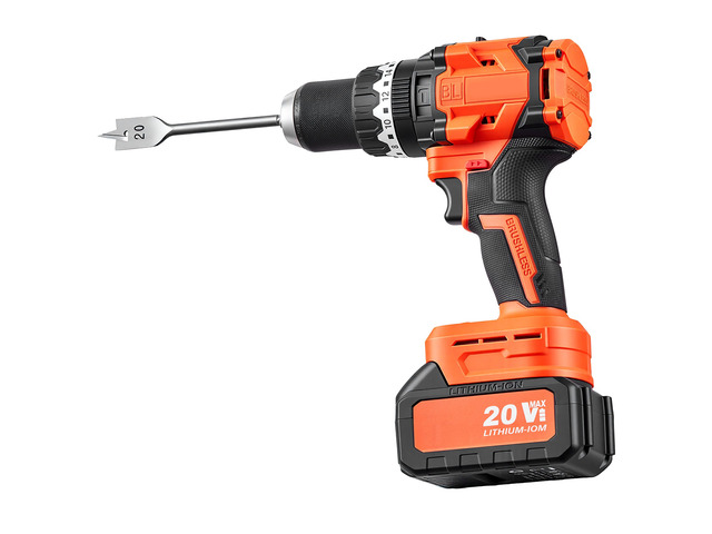 VEVOR Hammer Drill 20V 1/2 in 24000 IPM Brushless Cordless Impact Drill Kit, for Drilling Wood Metal Screw Driving, 4000 mAh Lithium-Ion Battery...