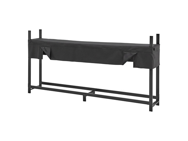 VEVOR Firewood Rack with Waterproof Cover 8ft 1/2 Cord Outdoor Wood Storage, for Fireplace Patio Deck, 2400 lbs Load Capacity Heavy Duty Fire Log...