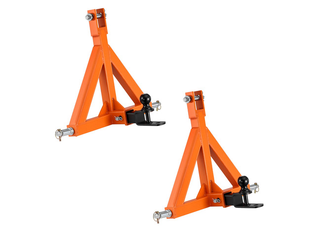 VEVOR 3 Point Trailer Hitch with 2' Receiver, 3 Pt Quick Hitch Attachment with Trailer Ball, Tractor Tow Drawbar Adapter, Fits Category 1, Kubota,...