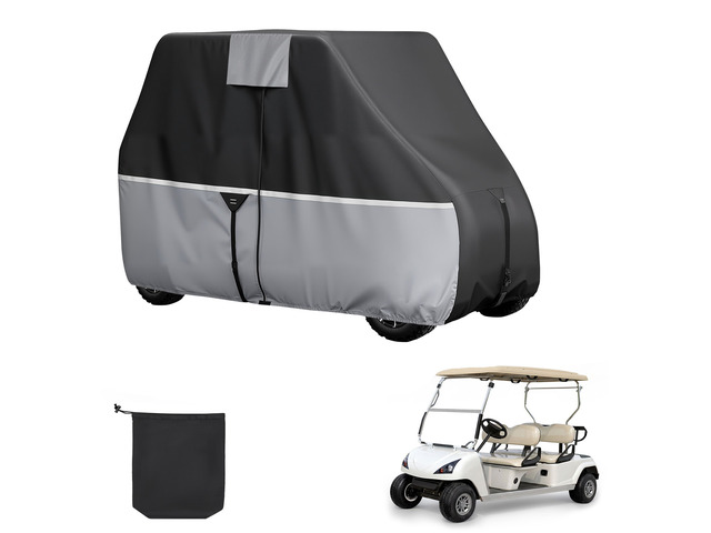 VEVOR Golf Cart Cover, Full Coverage 2+2/4 Passenger Golf Cart, 420D Waterproof Oxford Fabric Club Car Cover Fits Most Carts Club Car, Yamaha,...
