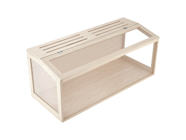 VEVOR Wooden Hamster Cage 48'x20.1'x20.1' 270° Viewing Hamster Habitat, Chewproof Acrylic Small Animal Cage with Openable Top, Large Pet Enclosure...