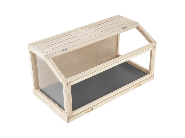 VEVOR Wooden Hamster Cage 39.4'x20.5'x19.9' 270° Viewing Hamster Habitat, Chewproof Acrylic Small Animal Cage with Openable Top, Large Pet...