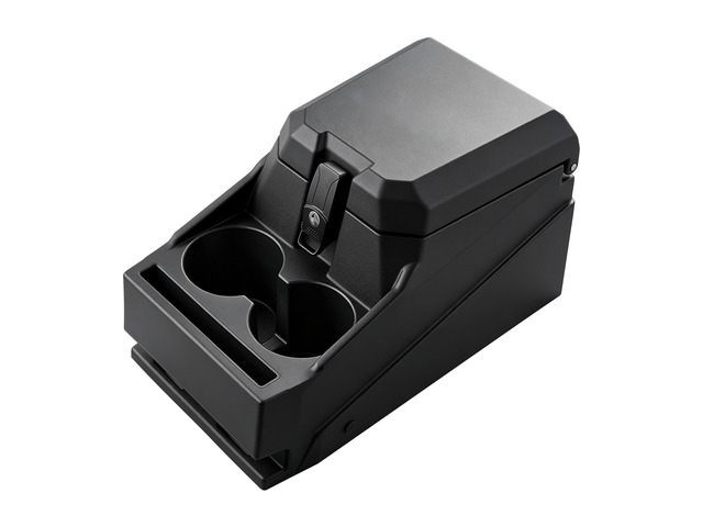 VEVOR UTV Center Console Bench Seat Box Lockable Armrest Storage Box, HDPE Central Console Tools Organizer with Cups and Phone Holder - Compatible...