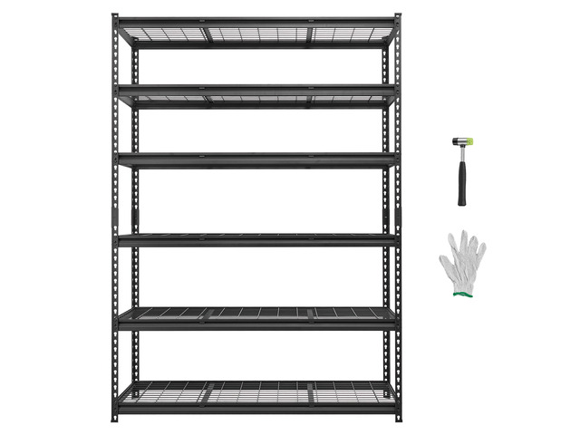 VEVOR Storage Shelves, 6-Tier 3600 lbs Garage Shelving 55 x 24 x 77 in, for Garage, Basement, Warehouse, Kitchen, Heavy-Duty Metal Stable...