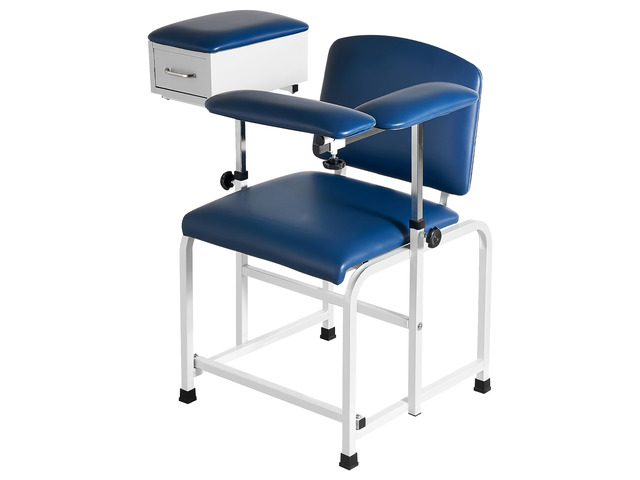VEVOR Phlebotomy Chair 500LBS Blood Draw Medical Chair with Drawer, Comfortable Blood Drawing Chairs with Adjustable Armrests, Soft Padded Seat,...