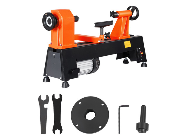 VEVOR Wood Lathe 3/4 HP 12' x 18' Benchtop Wood Lathe Machine 5 Speeds, 780/1320/1920/2640/3840 RPM, with Tool Rest, Wrenches, Faceplate, Heavy...