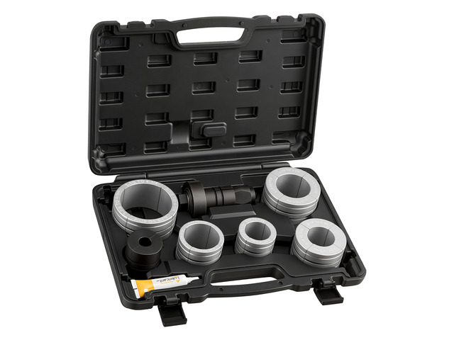 VEVOR Exhaust Pipe Expander Tool Kit, 1-5/8' to 4-1/4' Exhaust Pipe Stretcher, Muffler Pipes Spreader with 7 Heavy-Duty Collects & Storage Case,...