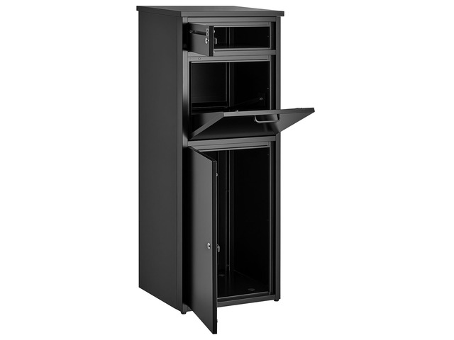 VEVOR Package Delivery Box for Outside 44.49 in Large Metal Parcel Drop Box, for Porch, Curbside & House Storage, Lockable Anti-Theft Waterproof...