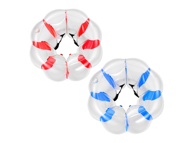 VEVOR 2-Pack Inflatable Bumper Balls 4FT Human Bubble for Teens Blue+Red, for Backyard, Camping, Picnic, Park, Lawn, and Outdoor Team Gameplay,...