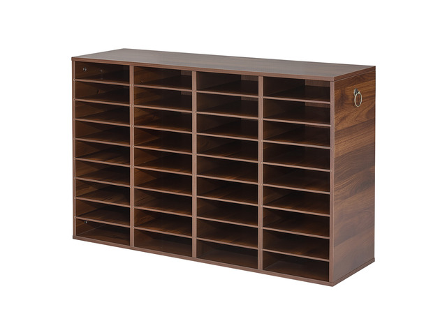 VEVOR Wood Literature Organizer 36 Compartments Office Mailboxes Brown, Countertop Literature Sorter for Files Documents Papers, with Adjustable...