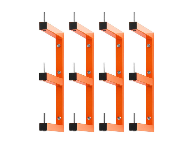 VEVOR Lumber Rack, 4-Tier 2-Pack 220 lbs per Tier, Welded Wood Pipe Storage, Wall-mounted Organizer for Garages, Workshops, Warehouse, Basement,...
