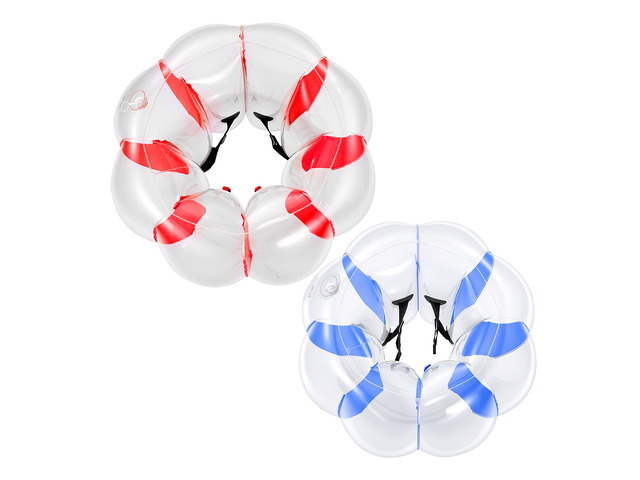 VEVOR 4 Pack Inflatable Bumper Balls 3FT+4FT Bubble for Kids Teens Blue+Red, for Backyard, Camping, Picnic, Park, Outdoor Team Gameplay, Thickened...