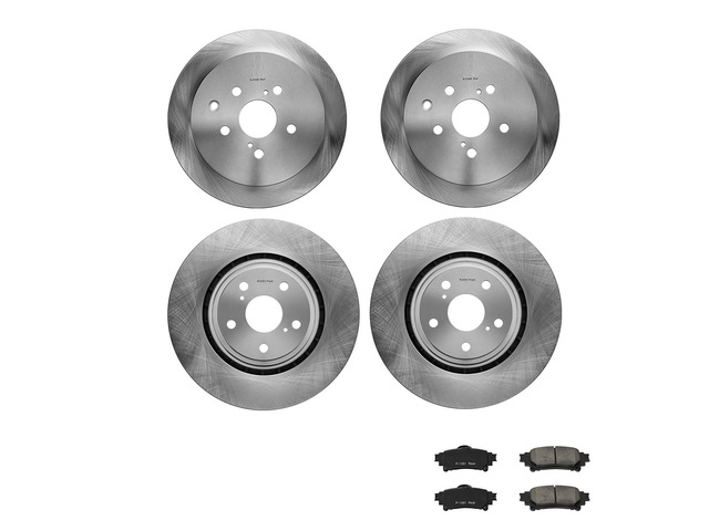 VEVOR Front & Rear Brake Kit Ceramic Brake Pads & Hollow Brake Rotors Kit, Compatible with 2010-2015 Lexus RX350, 2010-2015 Lexus RX450H, 2015-2019...