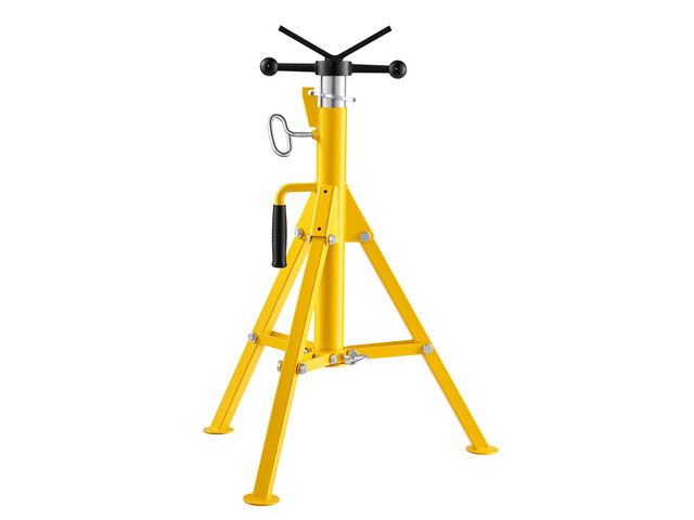 VEVOR V-Head Pipe Stand for 1/812 in Pipes, Heavy-Duty 2500LBS Capacity, Adjustable Height 28' - 52', Portable Folding Support Stand for Welding,...
