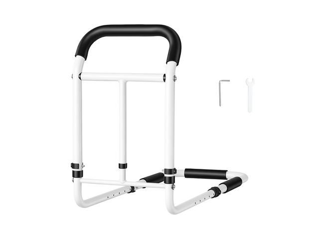 VEVOR Bed Rail for Elderly Adults 200LBS Loading Bed Side Assist Rail, High-Strength Steel Bedside Cane for Seniors, with Adjustable Height & Base...