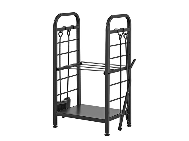 VEVOR Firewood Rack 15.75 Inch Heavy Duty Indoor Fire Wood Storage Holder, for Fireplace Patio Deck, 550 lbs Load Capacity, 2-Tier Storage Space,...