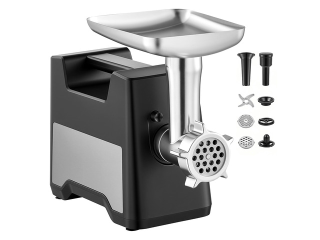 VEVOR Electric Meat Grinder, 3.3-4.4 Lbs/Min 1200W Max, #5 Home Meat Mincer with 2 Grinding Plates, Sausage Stuffing Tube & Kubbe Kit, 300W...