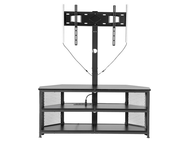 VEVOR TV Stand with Mount, 45.3 Inch, Corner TV Stand Console with Power Outlet, for 32-75 Inch TVs, Height Adjustable Swivel Entertainment Center...