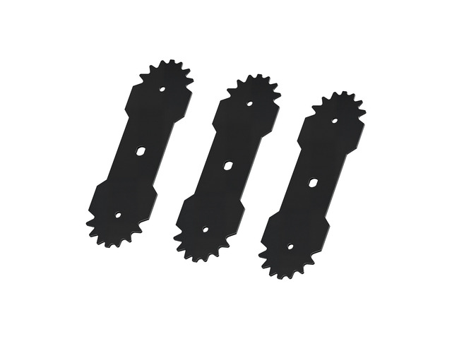 VEVOR Electric Edger Blades, 8.8-inch Length, 3-Pack Replacement Blades, 65Mn High-Carbon Steel with Electrophoretic Coating, Multi-Serrated Sharp...