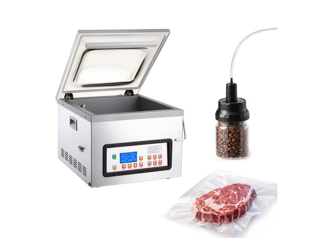 VEVOR Chamber Vacuum Sealer 3.1 Gal Chamber 12' Seal Bar Packing Machine, for Home Kitchen Use, 370W Commercial-Grade Oil Pump, Food Packaging...