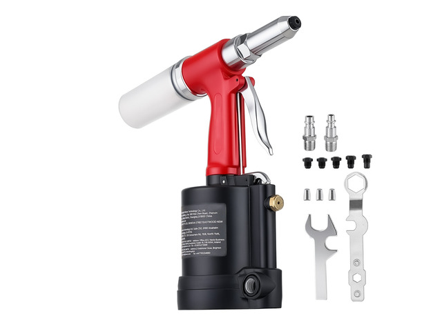 VEVOR Pneumatic Rivet Gun Kit with 3/32' 1/8' 5/32' 3/16' 1/4' Nosepieces, 3924 LBS Pulling Force, 3-Claw Secure Grip, Air Pop Riveter Tool for...