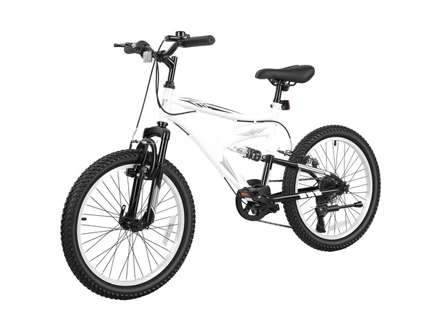 VEVOR Mountain Bike for Men and Women 20 inch Outdoor Bicycle 6 Speeds, Adult Bikes, Full Suspension, Adjustable Saddle, All-Terrain Tires, High...