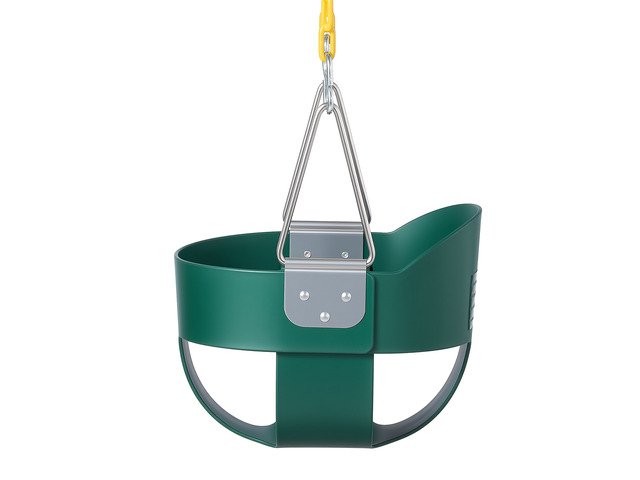 VEVOR Toddler Swing 300 lbs High Back Full Bucket Baby Swing Seat Green, for Outdoor & Indoor Backyard Playground, Heavy-Duty Coated Chains and...