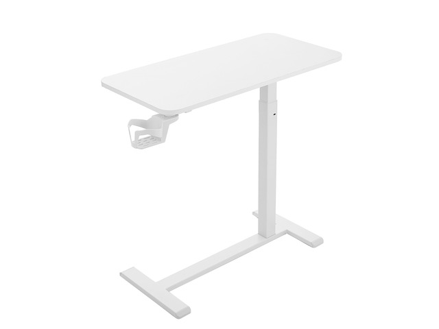 VEVOR Overbed Table 31.5'W x 15.7'D Mobile Bedside Table with Hidden Wheels, for Home Office Bed Couch, Height Adjustable Rolling Laptop Desk,...