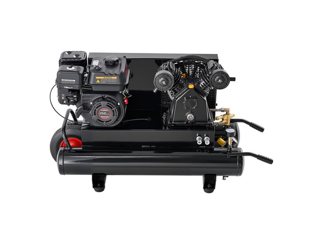 VEVOR 9 Gallon Twin-Tank Gas Powered Air Compressor, 6.5HP 7CFM Air Tank, Gas-Driven Air Compression System with Twin-Cylinder Piston Pump, 115 PSI...