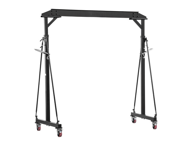 VEVOR Adjustable Gantry Crane, 2200 lbs Capacity, Portable Shop Lift Hoist with 95.7' to 142.9' Height Adjustable, Locking Wheels, Steel...
