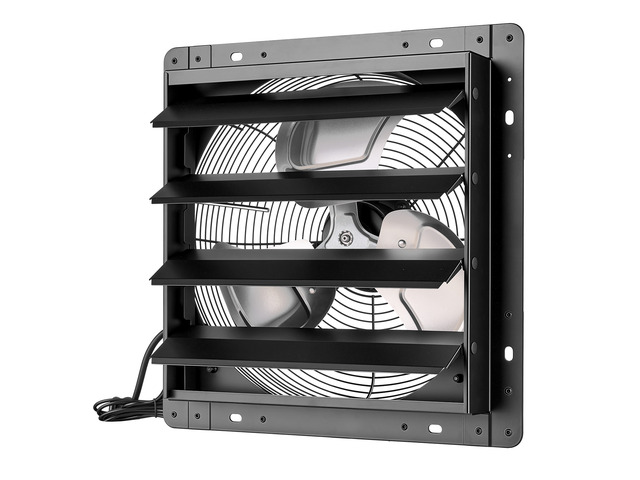 VEVOR 14 Inch Shutter Exhaust Fan Wall Mounted Automatic Louvers EC Motor, Steel Housing, Temperature & Humidity Controller, Ventilation & Cooling...