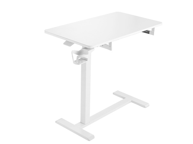 VEVOR Overbed Table 31.5'W x 17.7'D Mobile Bedside Table with Hidden Wheels, for Home Office Bed Couch, Height Adjustable Rolling Laptop Desk,...