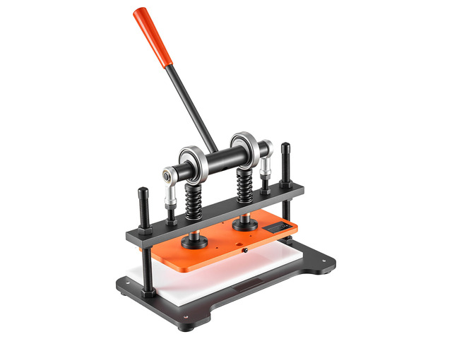 VEVOR Leather Cutting Machine 11.02 x 5.51 in Embossing Plate Die Cutter, Hand Press Leather Embossing & Die Cutting, 3300 lbs Pressure, 0.47 in...