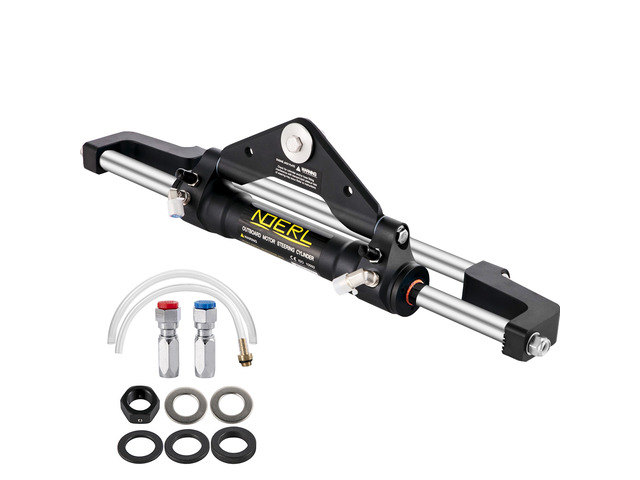 VEVOR Hydraulic Steering Cylinder 300HP, Hydraulic Steering, Front Mount, Hydraulic Outboard Steering Cylinder for Marine Boat Steering System