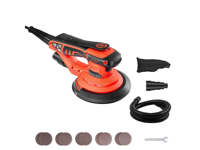 VEVOR 6-Inch Random Orbital Sander 400W Brushless Orbital Sander, 4000-10000RPM 7 Speeds Electric Palm Sanders with 10PCS Sandpapers, Dust Bag &...