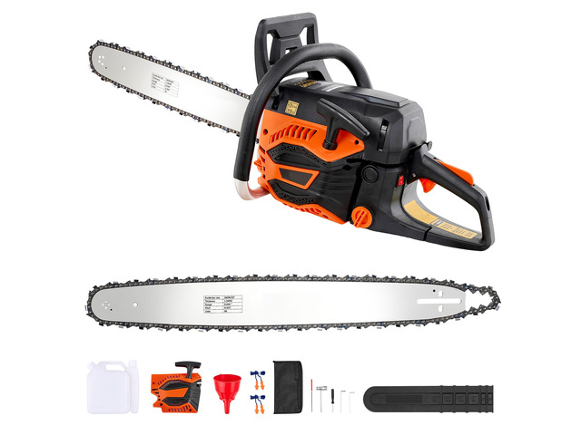 VEVOR Gas Powered Chainsaw 20 & 22 Inch 62CC 3.8HP 2 Stroke Engine Saw, for Wood Cutting, Tree Trimming & Land Clearing, Throttle-Synced Choke,...