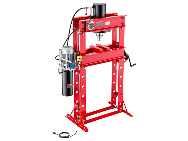 VEVOR 50-Ton Electric Hydraulic Shop Press, 2.2KW 110V, H-Frame Garage Floor Shop Press with Automatic Fast Ram Movement, Heavy-Duty Steel...
